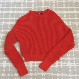 Pull&Bear Red Drop Shoulder Sweater